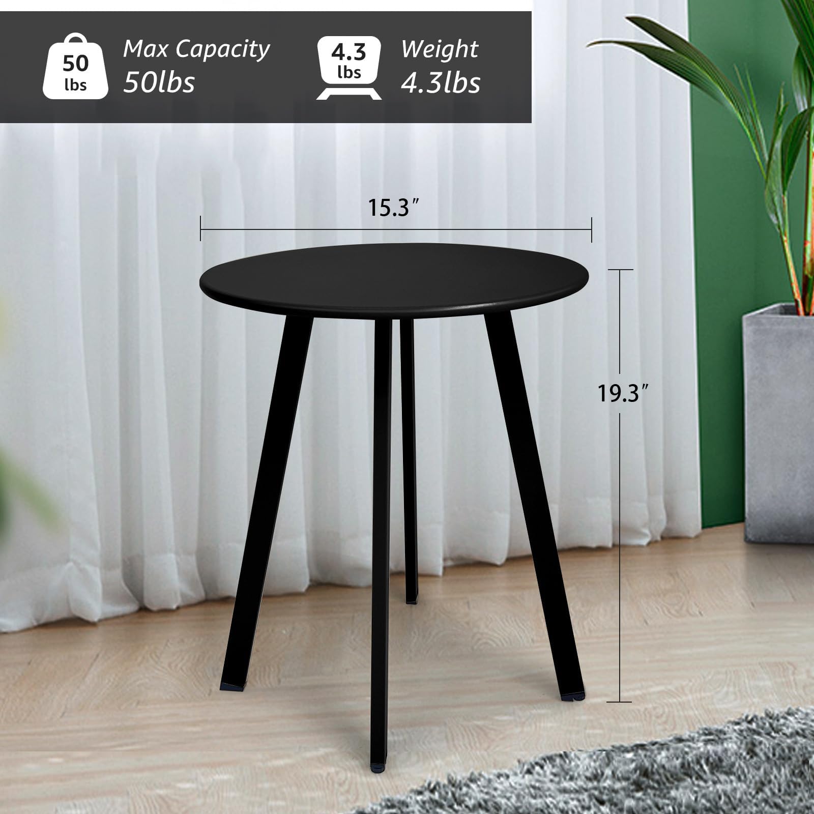 Meluvici table on balcony with drinks showing portability and outdoor convenience