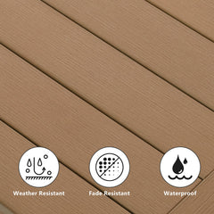 Meluvici lower shelf storing baskets showing organized outdoor storage benefit