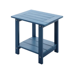 Meluvici mesa lateral frontal azul oscuro, resistente al clima y elegante