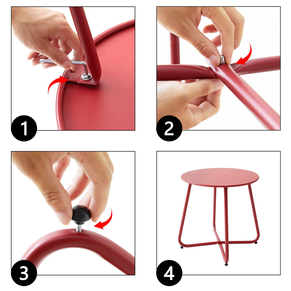Meluvici table beside sofa showing indoor use and convenient surface space