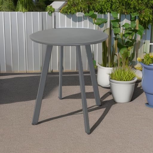 Meluvici table next to chair showing compact size and space-saving benefit
