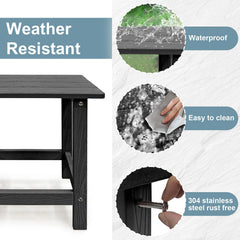 Meluvici side table beside Adirondack chair on deck demonstrating practical use