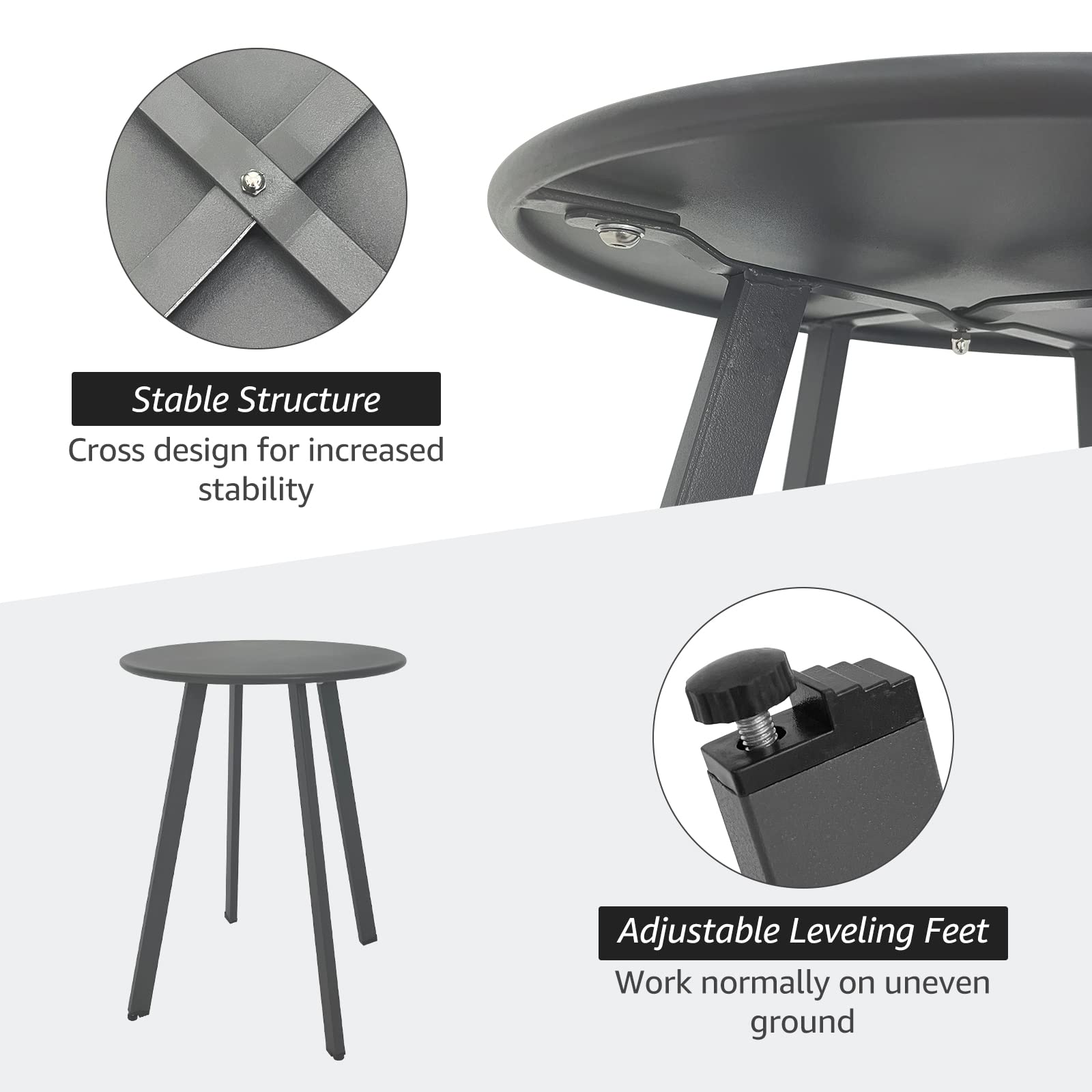 Meluvici side table placed on a balcony showing how it elevates outdoor decor