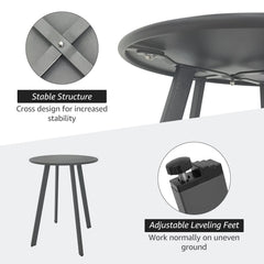 Meluvici side table placed on a balcony showing how it elevates outdoor decor