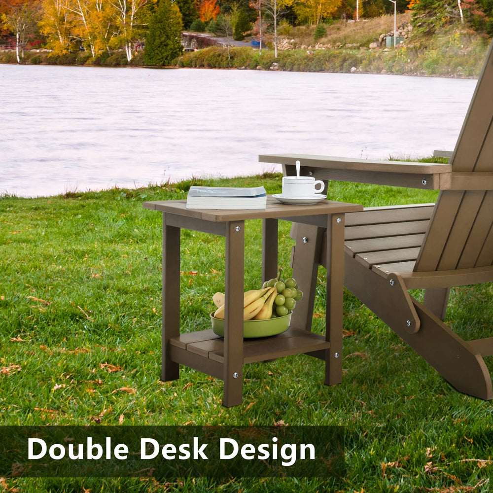 Meluvici table in patio setting enhancing outdoor decor and versatile placement