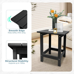 Meluvici side table with common objects for scale illustrating compact footprint