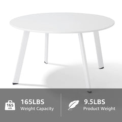 Meluvici table placed on a patio illustrating weather-resistant use and style benefit