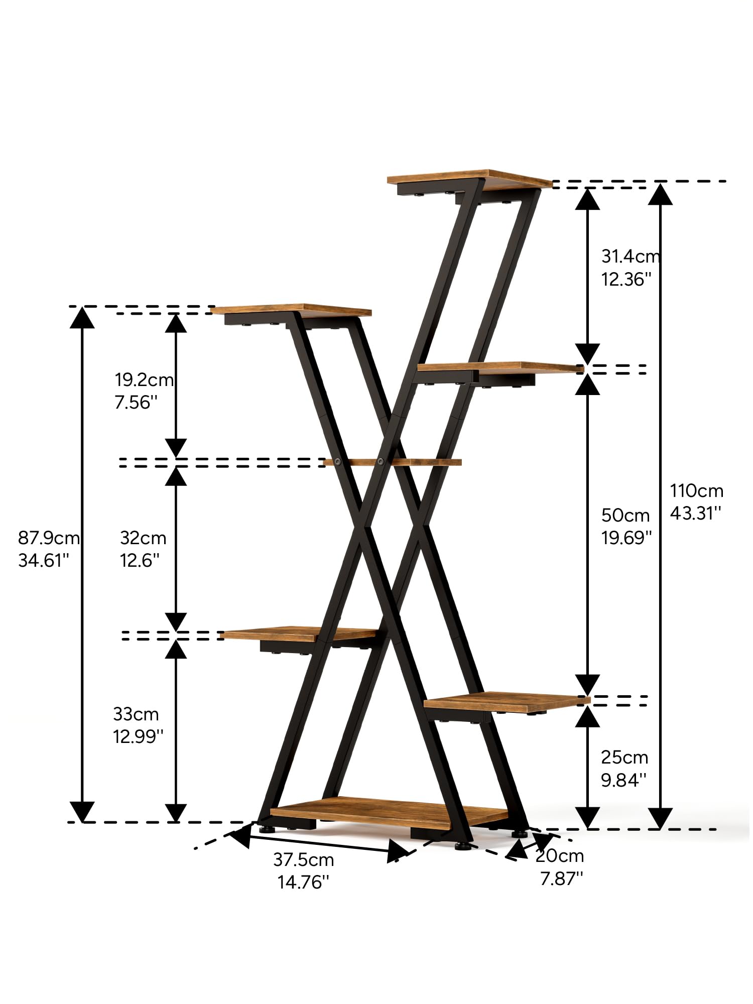 MemoCastle side profile highlighting slim metal frame and shelf spacing