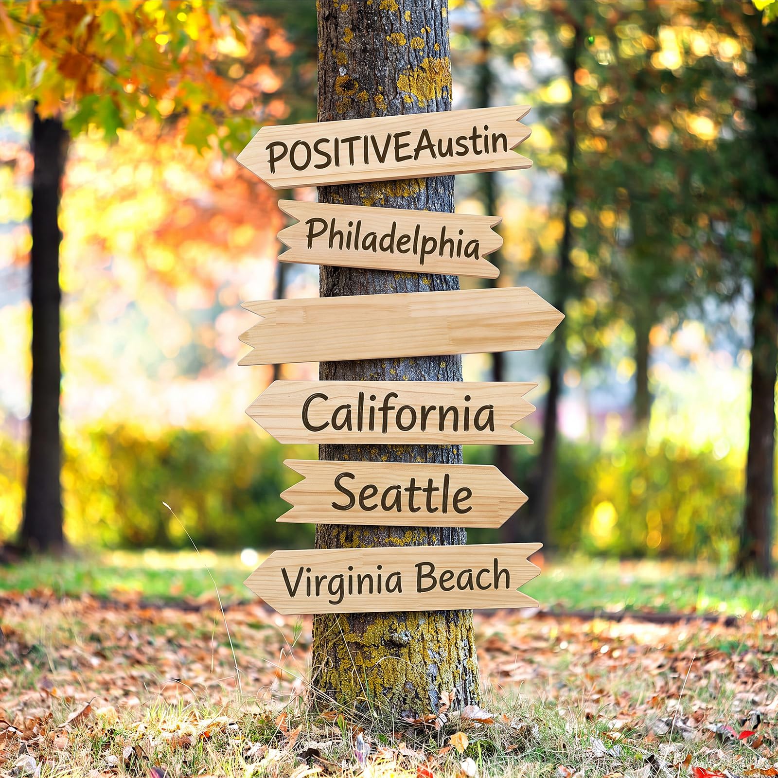 Memorywuu painted wedding directional in use guiding guests and enhancing decor