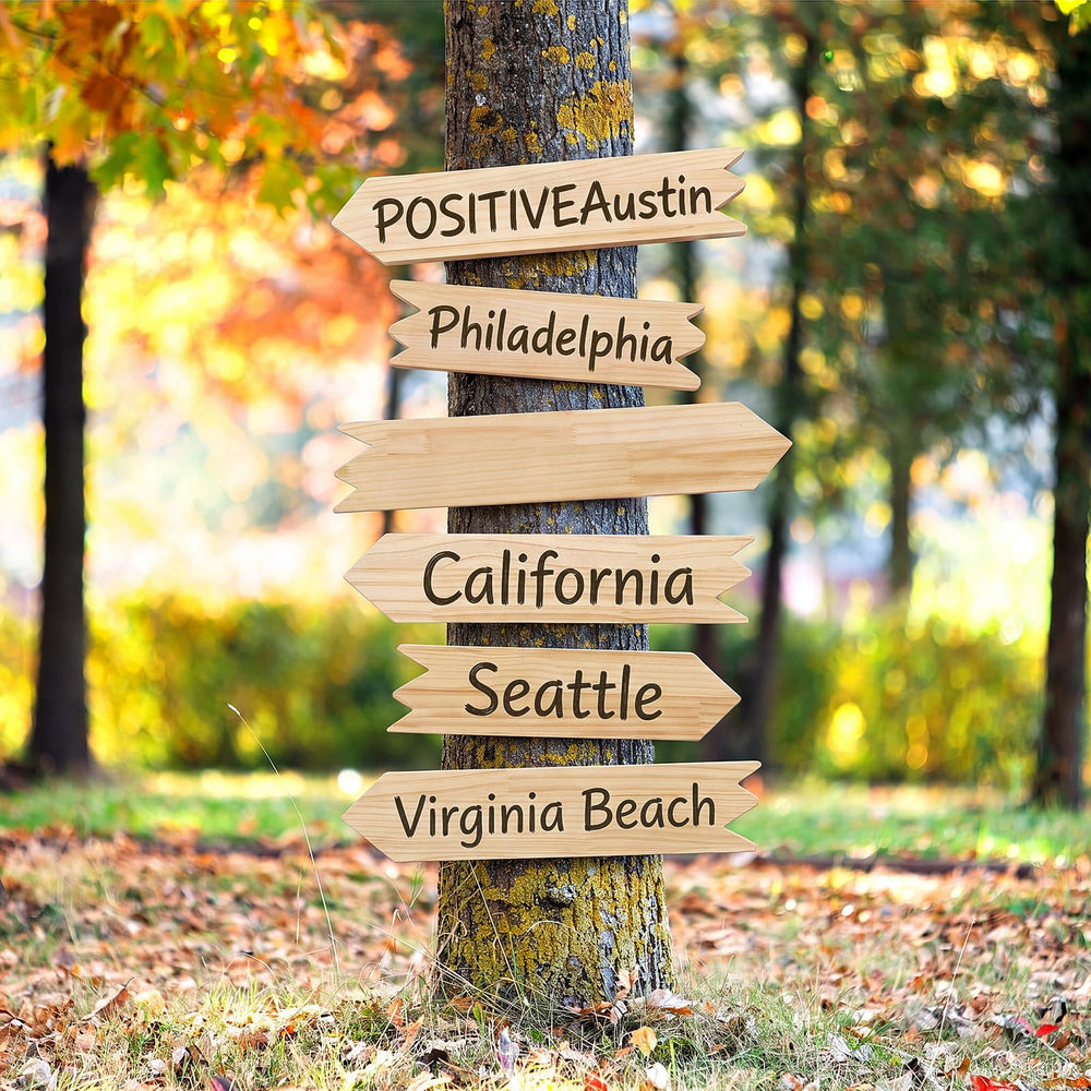 Memorywuu painted wedding directional in use guiding guests and enhancing decor