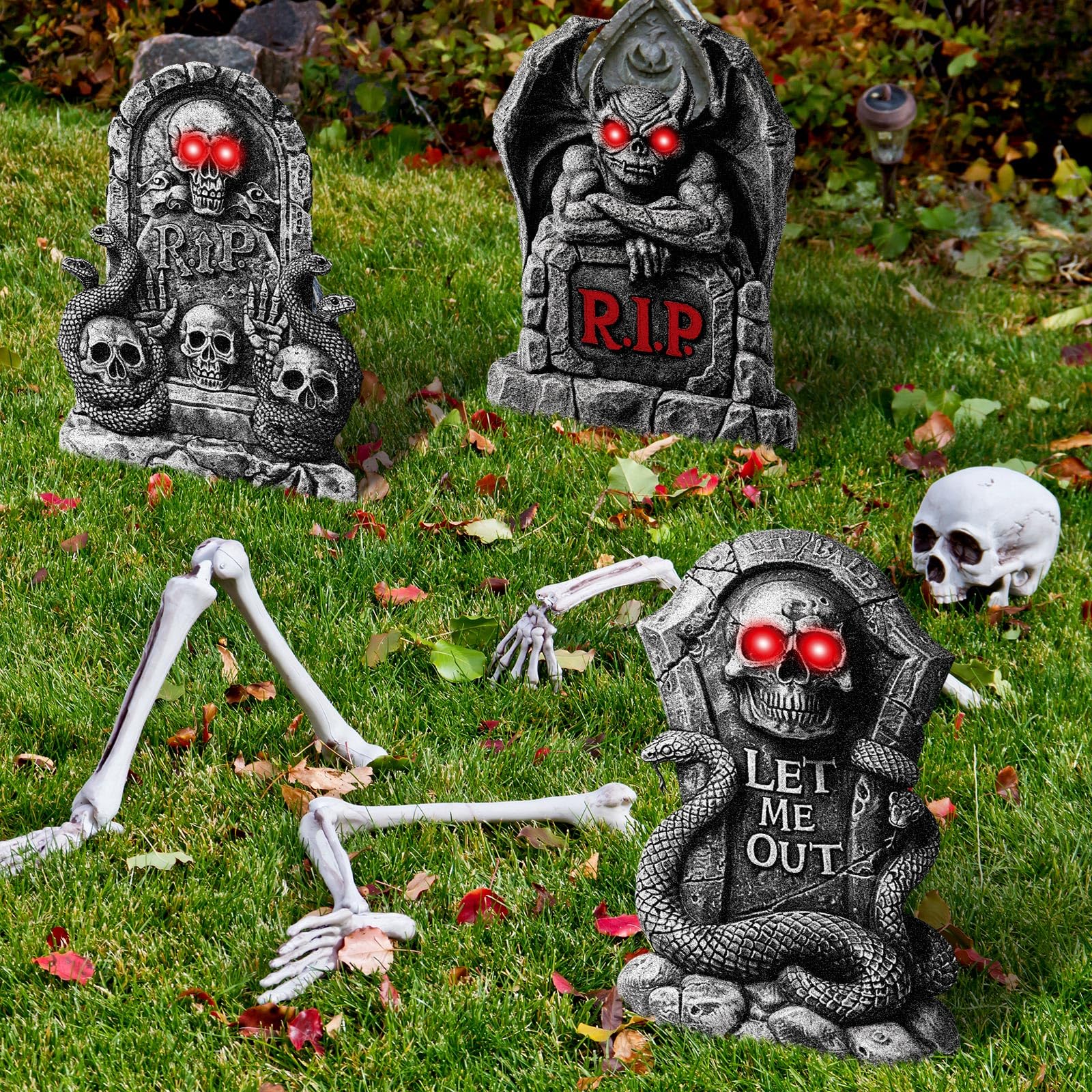 Memorywuu size comparison showing 16-inch tombstone scale and placement