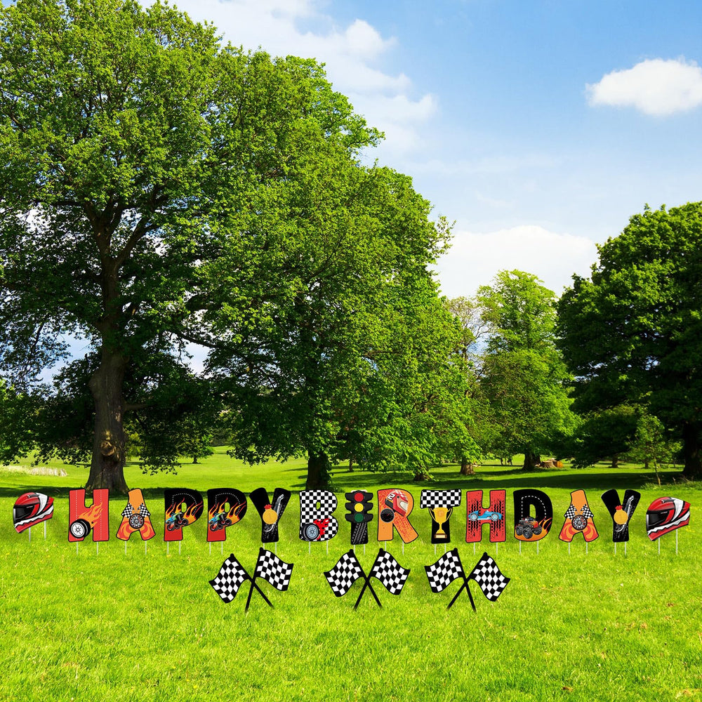 Memorywuu neatly stacked signs flat in storage showing reusable convenience for future parties