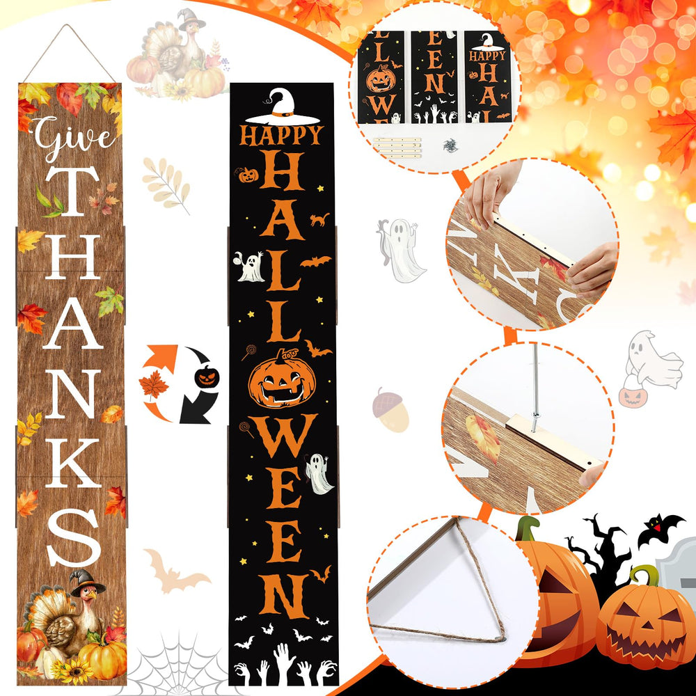 Memorywuu close-up of Thanksgiving side with pumpkins and leaves adding warm tone