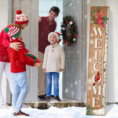 Menkxi hanging on porch rope showing easy installation and seasonal charm benefit