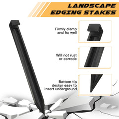 Menkxi stake partially driven into soil showing easy installation benefit
