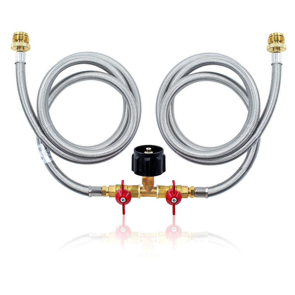 MENSI front assembly showing Y-splitter and two QCC1 outlets for versatile fueling