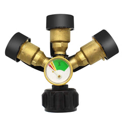MENSI front view ACME tee adapter showing secure tank connection and convenience