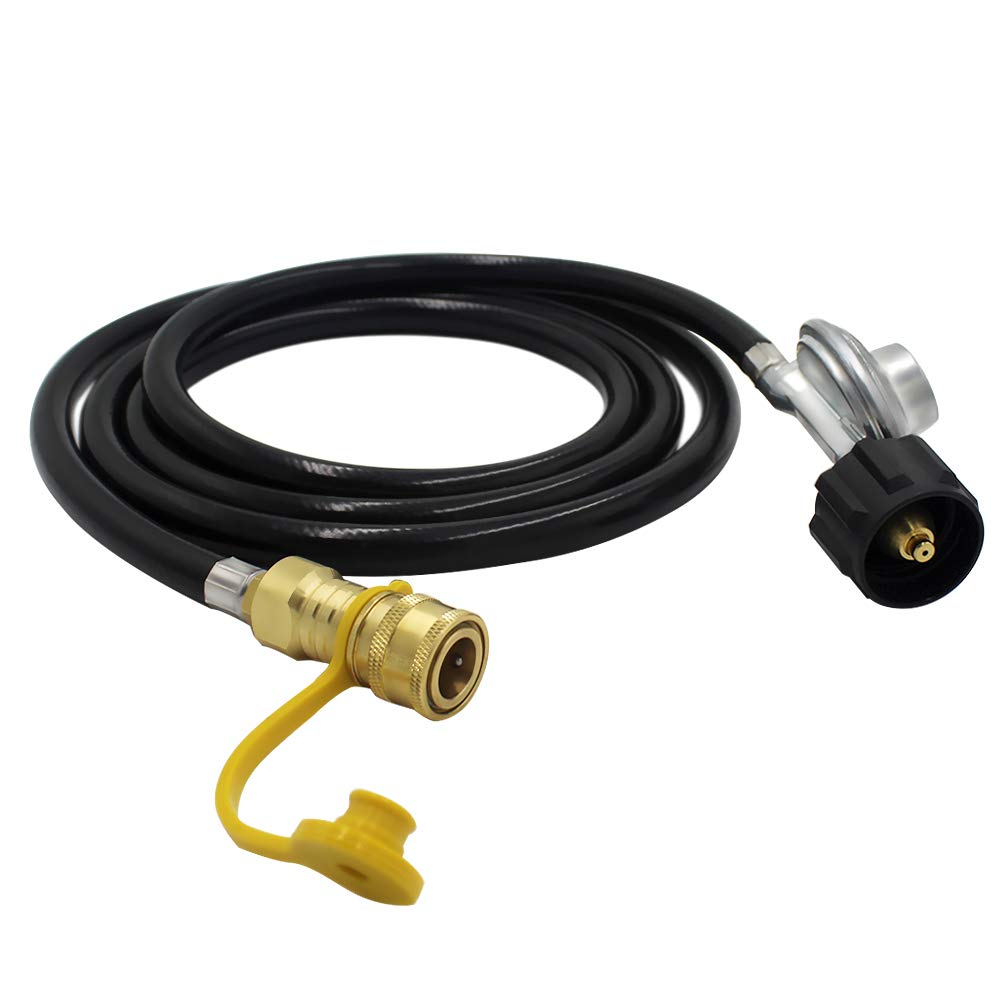 MENSI hose in use connected to a portable heater demonstrating safer placement
