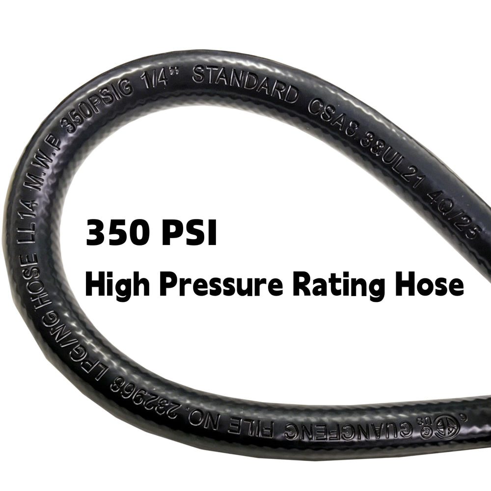 MENSI hose connected to torch during weed burning showing practical use