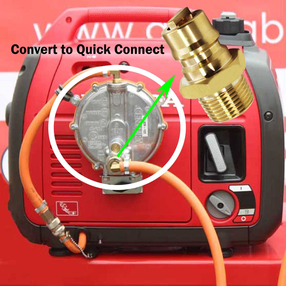 MENSI connecting generator to fuel line outdoors, portrays reliable field use