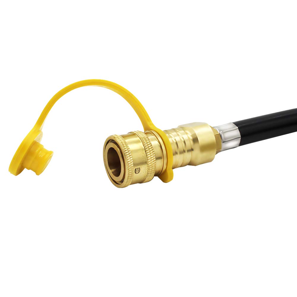 MENSI female 3/8" quick-disconnect close-up for fast secure heater hookups