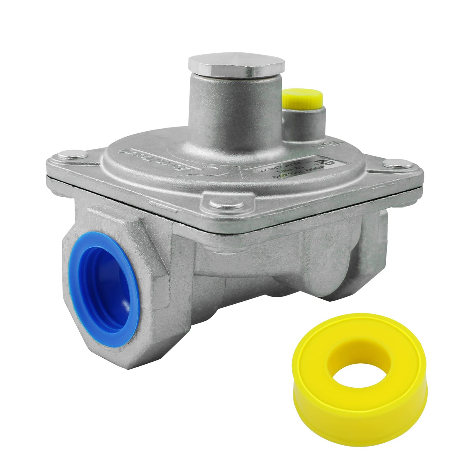 MENSI regulator front view shows compact body and durable finish for reliable installation