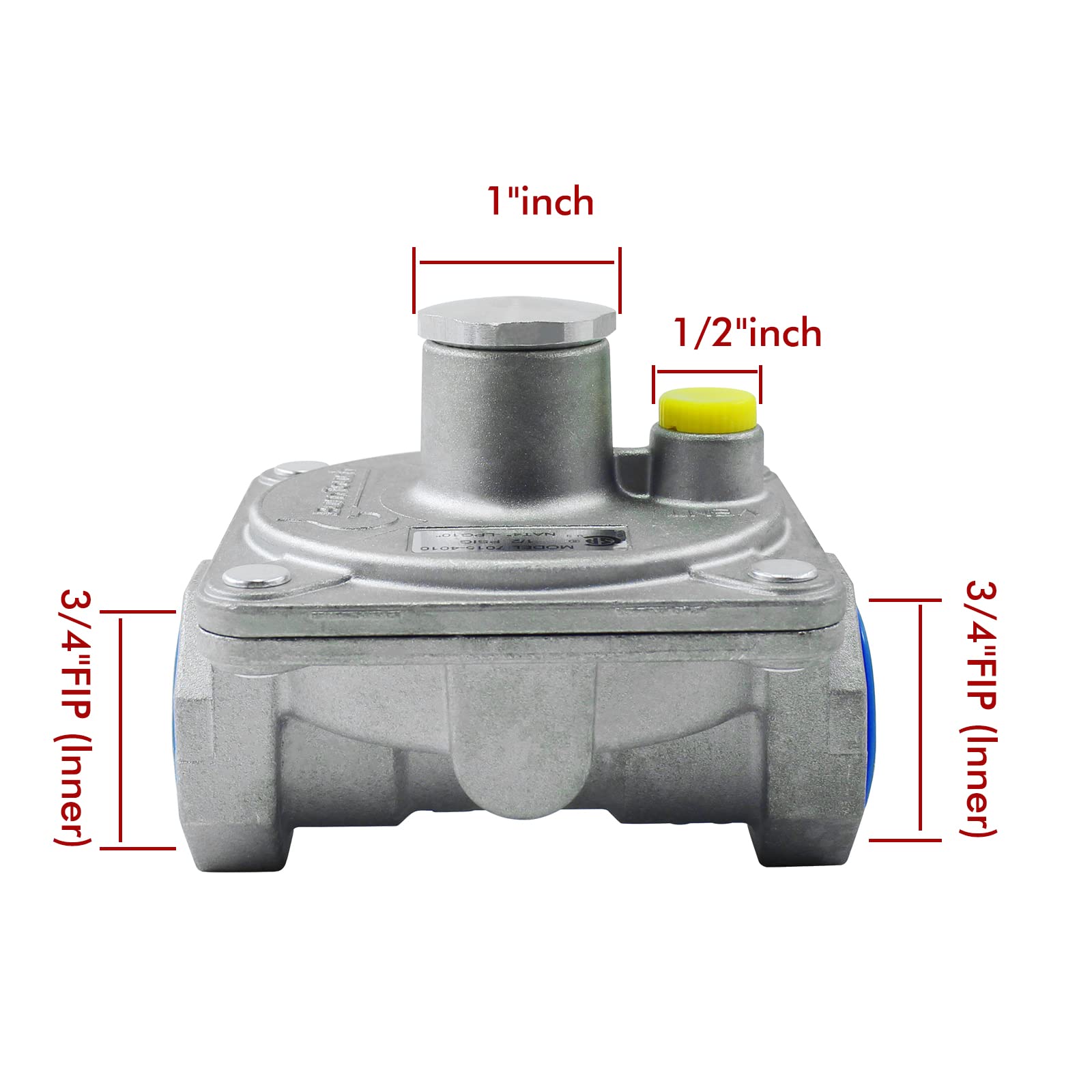 MENSI threaded connection closeup displays 3/4" FNPT fitting for easy pipe attachment