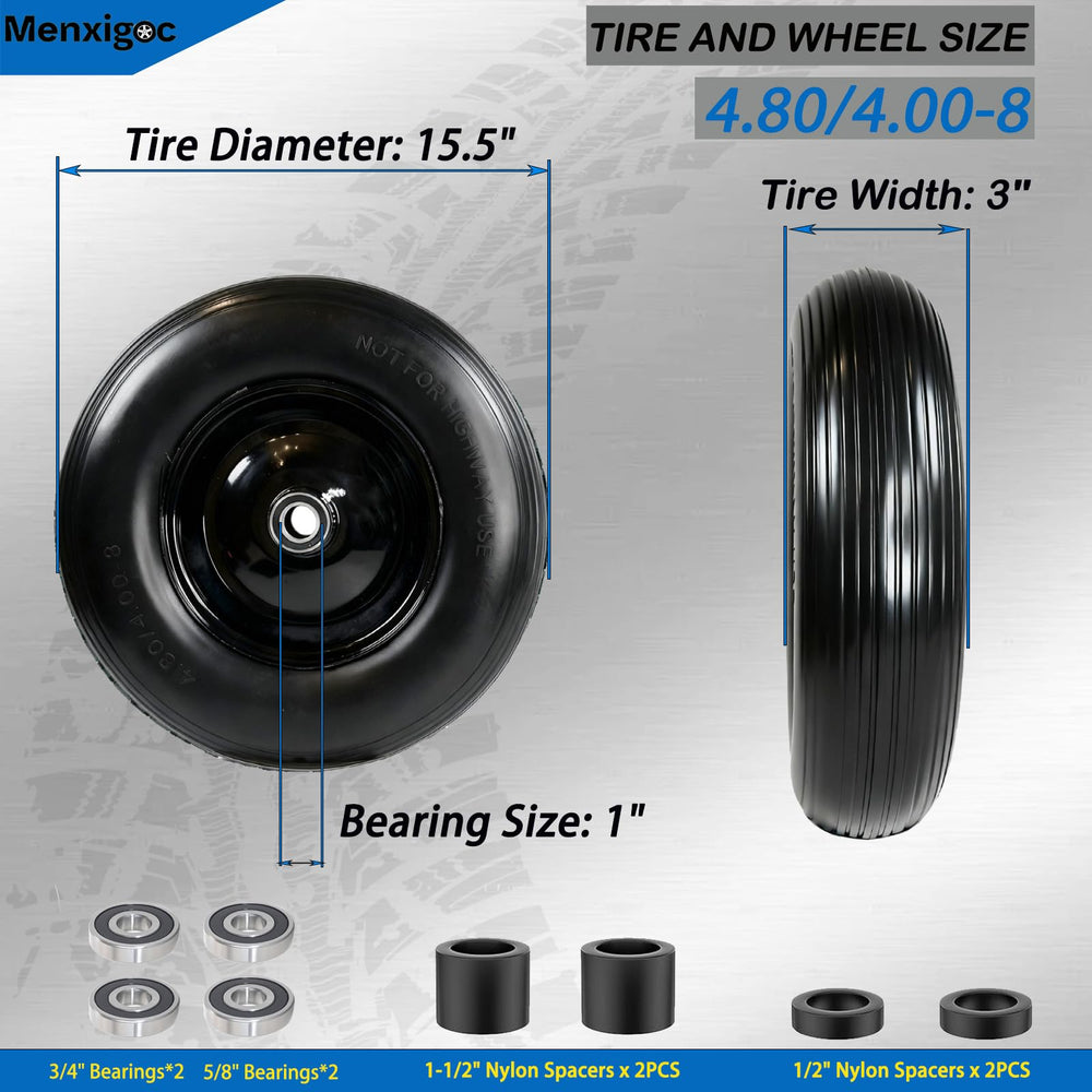 menxigoc close-up of polyurethane tread showing puncture-proof durability