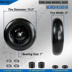 menxigoc close-up of polyurethane tread showing puncture-proof durability