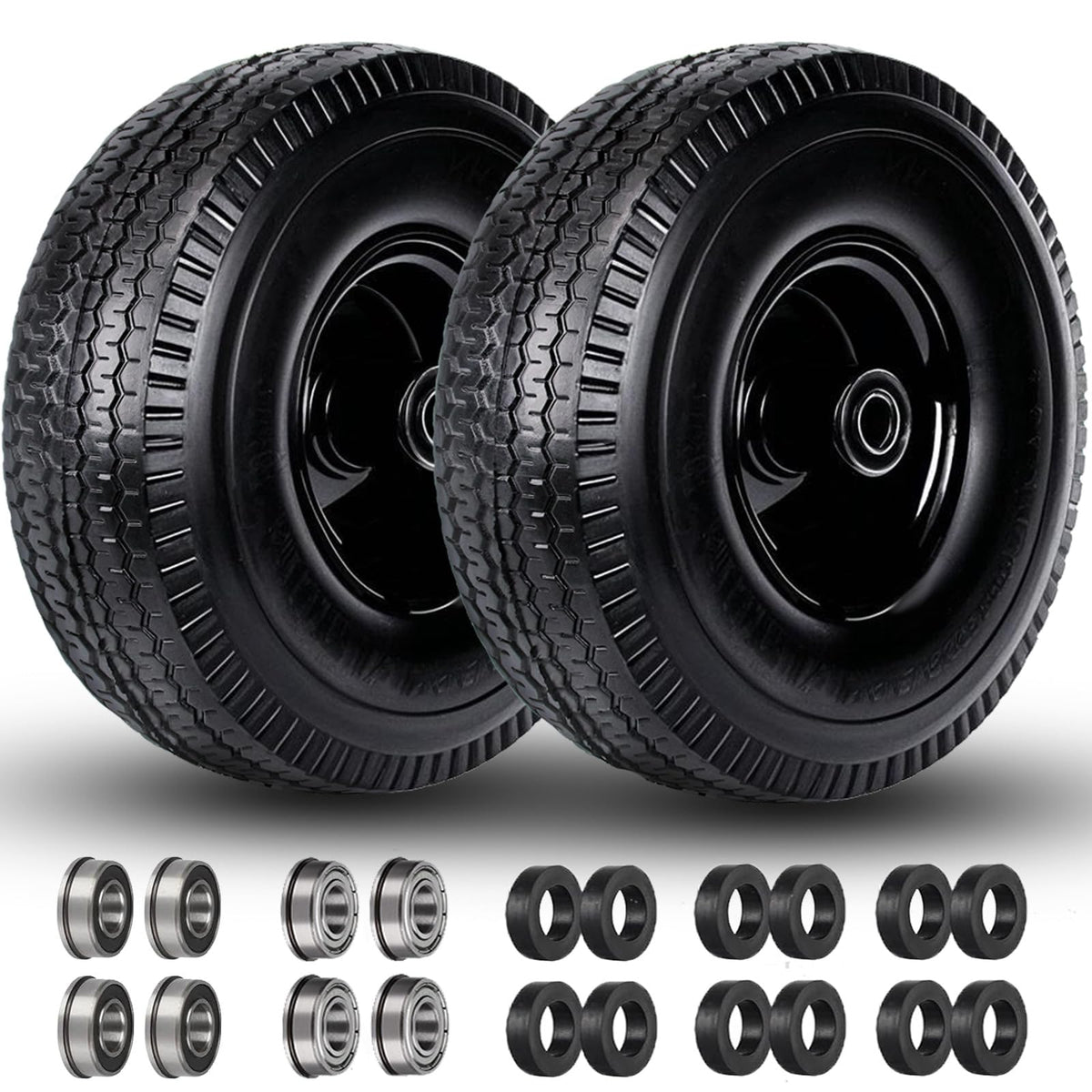 menxigoc front view 10-inch wheel showing complete assembly and durable design