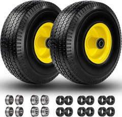 menxigoc front view 10-inch wheel showing full assembly and durable rim