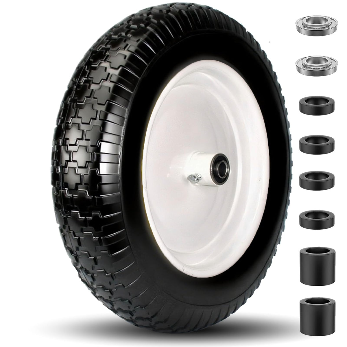 menxigoc front view wheel assembly showing ready-to-install design and durability