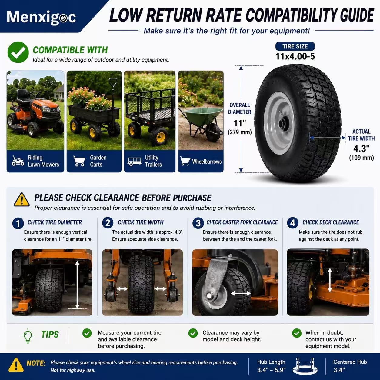 menxigoc hub and bearing detail highlighting multi-size adapter convenience