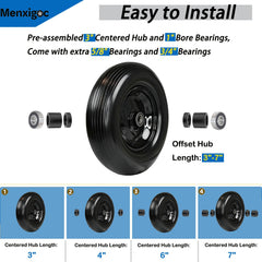 menxigoc hub detail with black steel for added sturdiness and stability