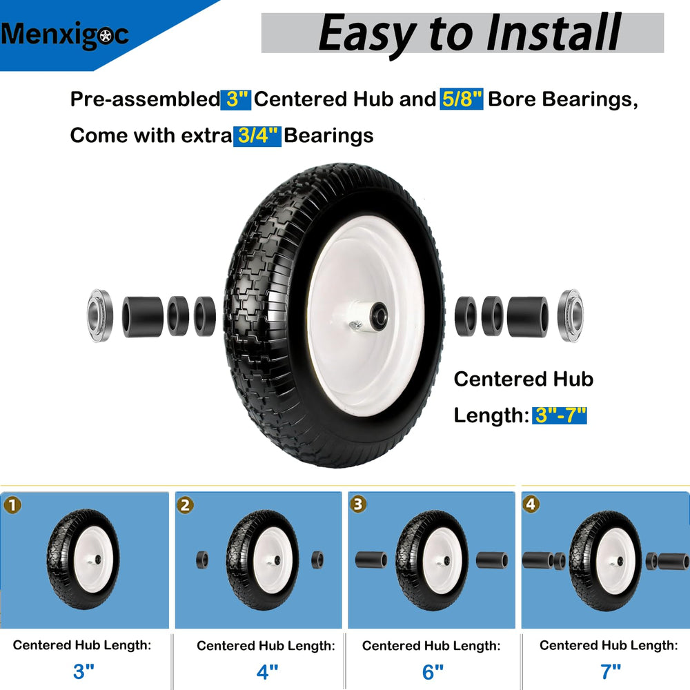 menxigoc included 3/4" bearings and nylon spacers for easy axle adaptation