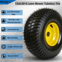 menxigoc wheel mounted on riding mower improving stability and control