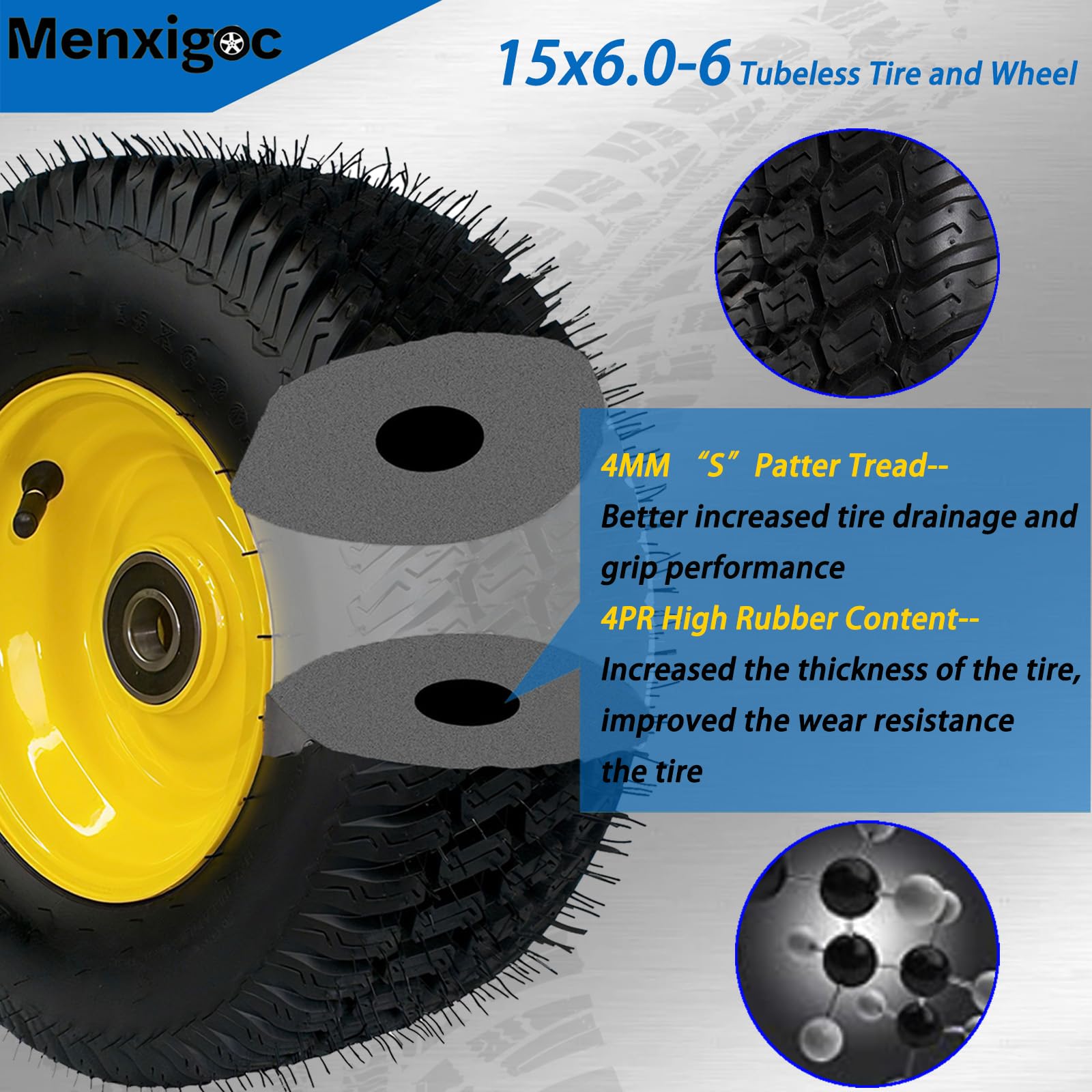 menxigoc sturdy sidewall detail resisting cuts for longer tire life