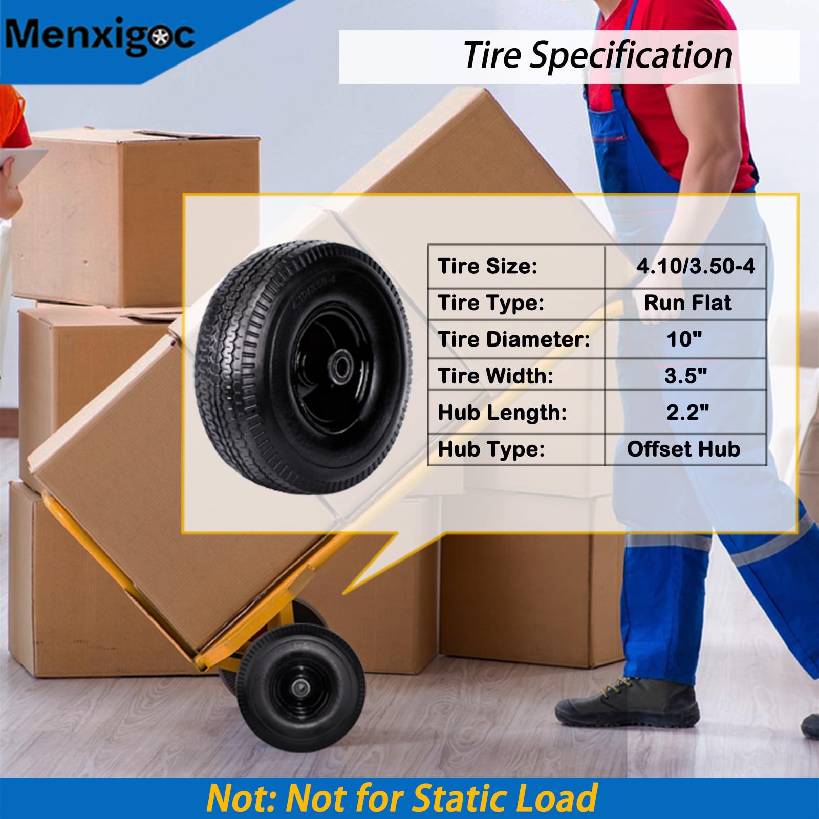 menxigoc wheel beside ruler showing 10-inch diameter for size verification
