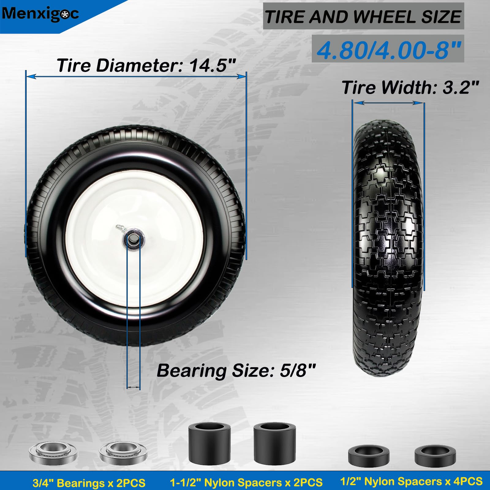 menxigoc close-up of PU foam tread highlighting puncture-resistant texture
