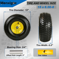 menxigoc close-up of directional tread improving traction and turf care