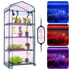 Meonum front view assembled greenhouse showing compact footprint and capacity