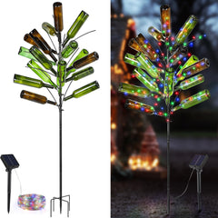 Meonum front view of full 61-inch bottle tree showing structure and balance