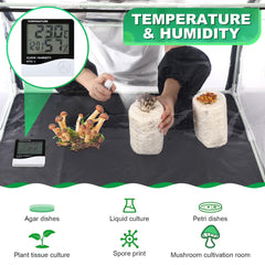 Meonum digital hygrometer and two squeeze bottles for easy humidity control