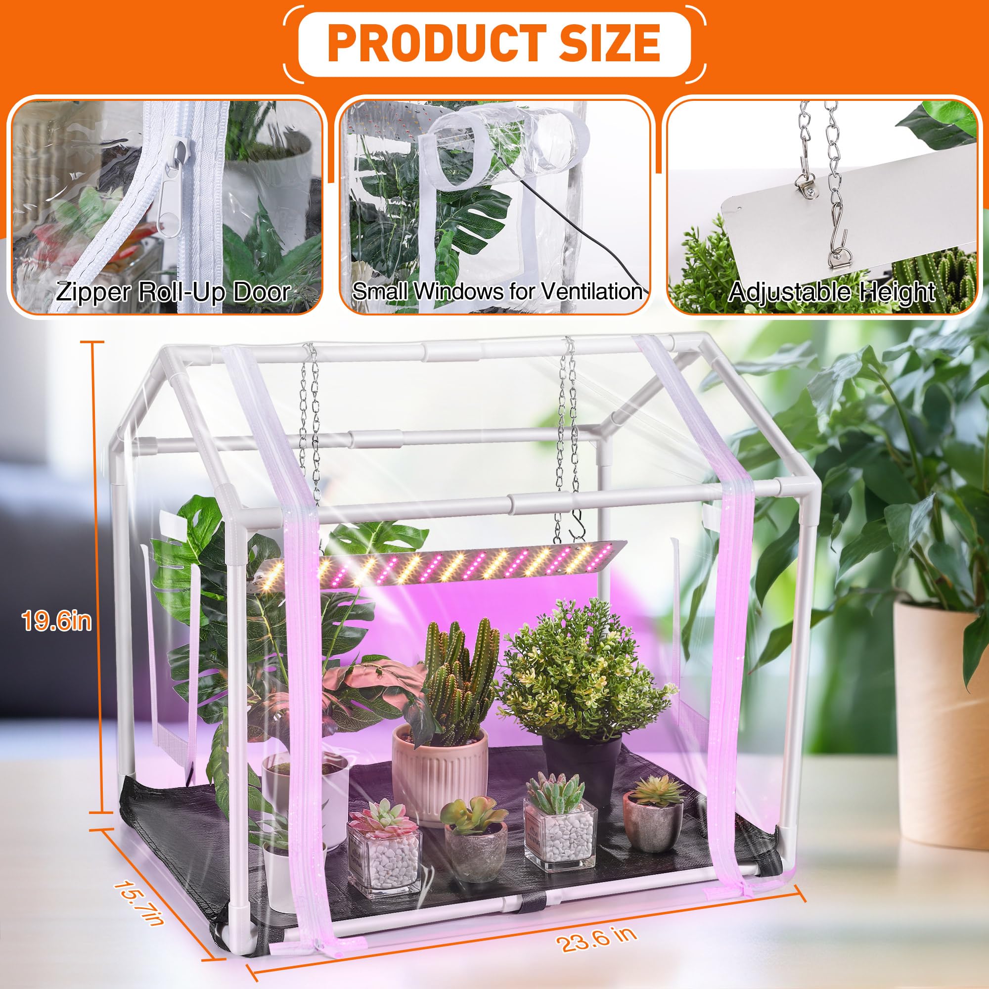 Meonum roll-up zipper door open for easy access and convenient watering