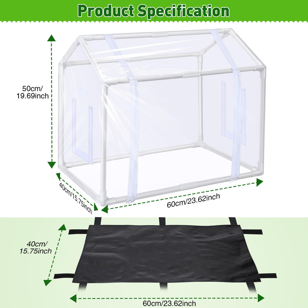Meonum greenhouse zipper door open for easy plant access benefit