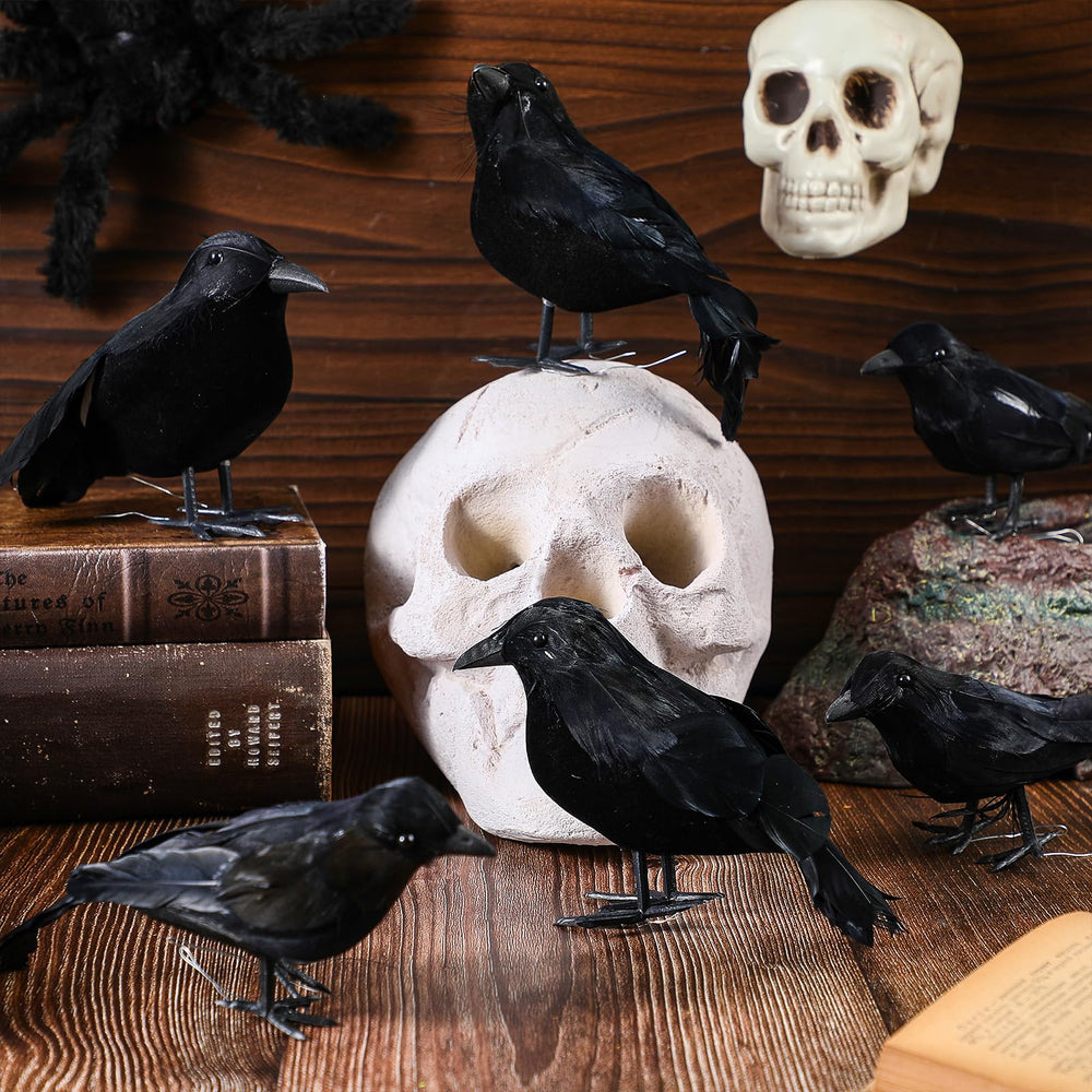 Meooeck crow next to a hand showing size scale and placement flexibility