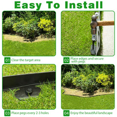 Meoslss installed edging along flower bed and lawn, creates tidy landscape lines