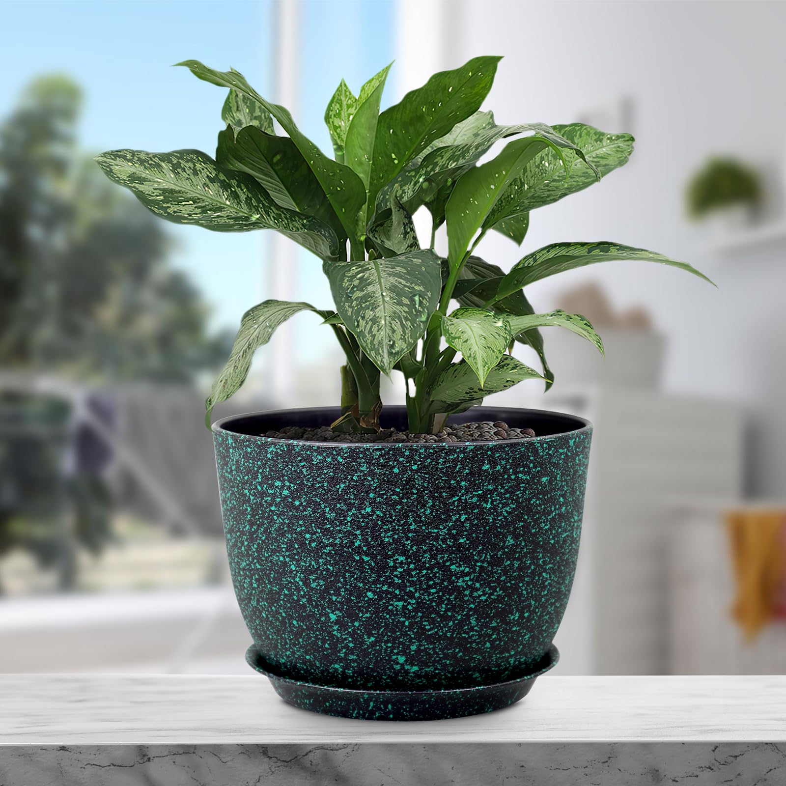 Meowell planter on patio illustrating outdoor durability and decor fit