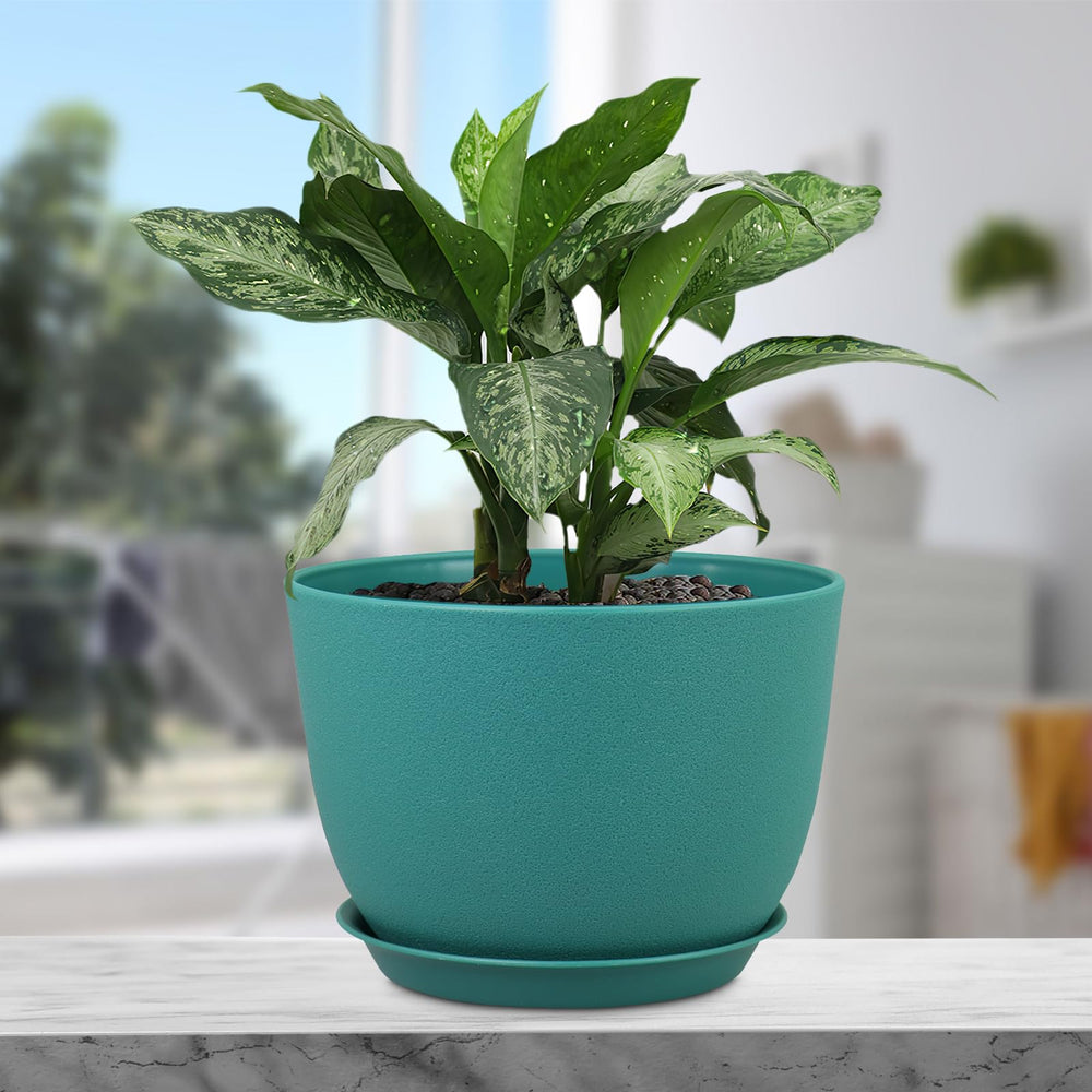Meowell planter next to chair showing 12-inch scale and space-saving fit