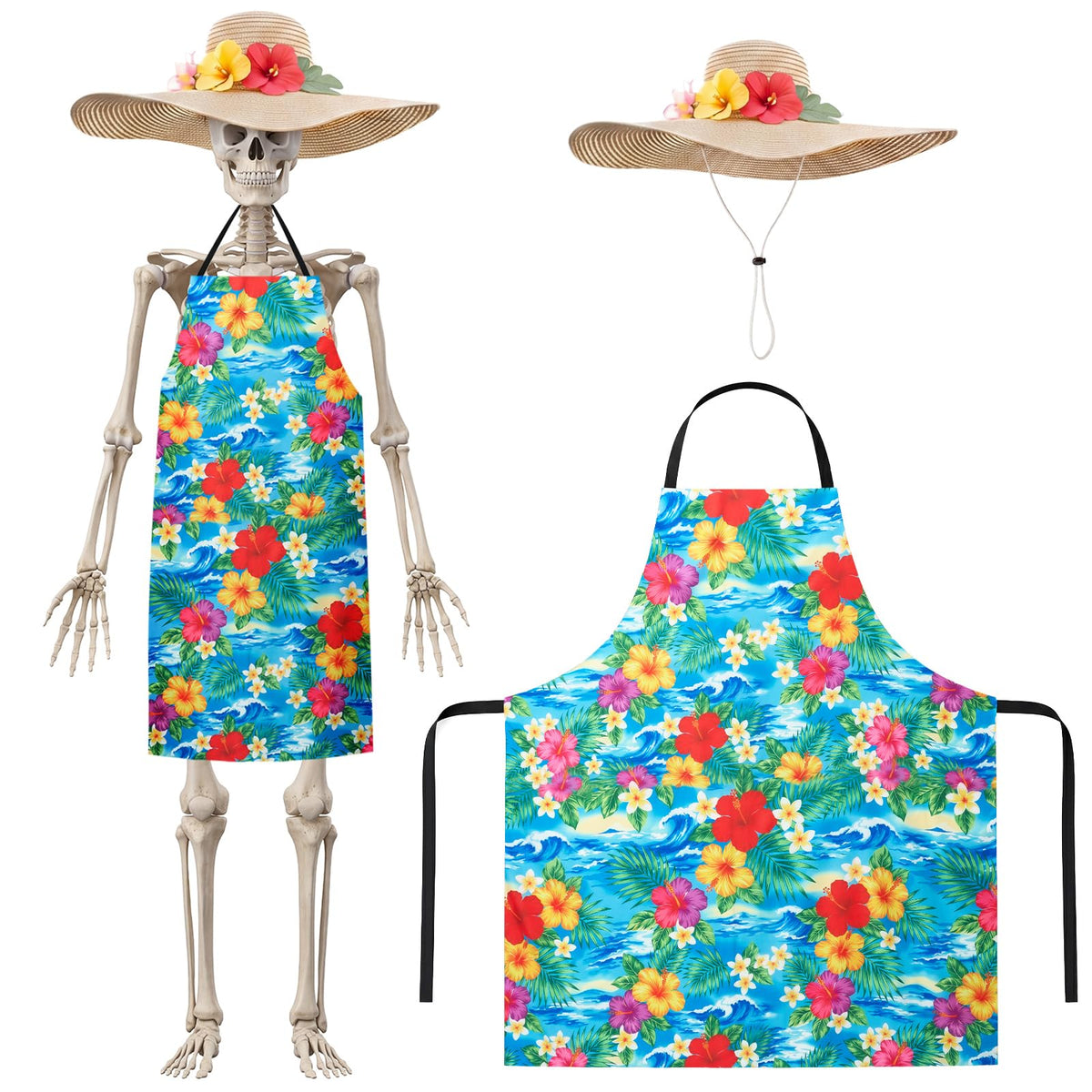 Mepase oversized green hat front view showing bold tropical look